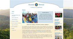 Desktop Screenshot of anandayogaretreat.org